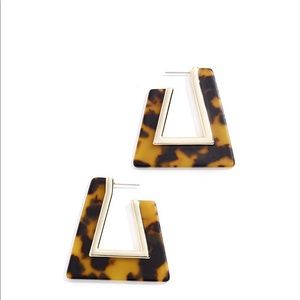 Rebecca Minkoff Triangle Resin Hoop Earrings